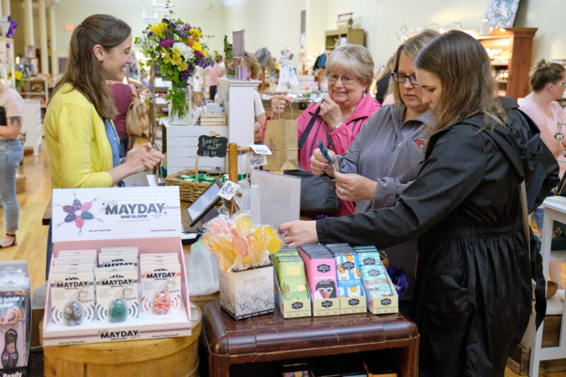 Scene from previous event - shoppers finding gifts