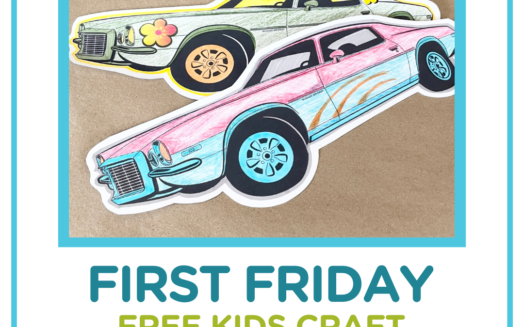 Coloring Classic Cars – First Friday Free Craft