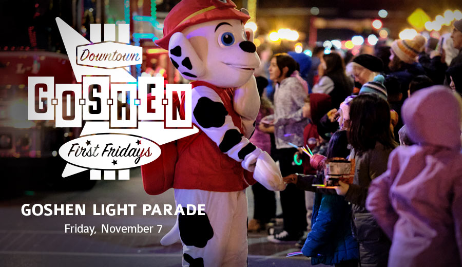 Goshen Light Parade | November First Fridays | Goshen, Indiana