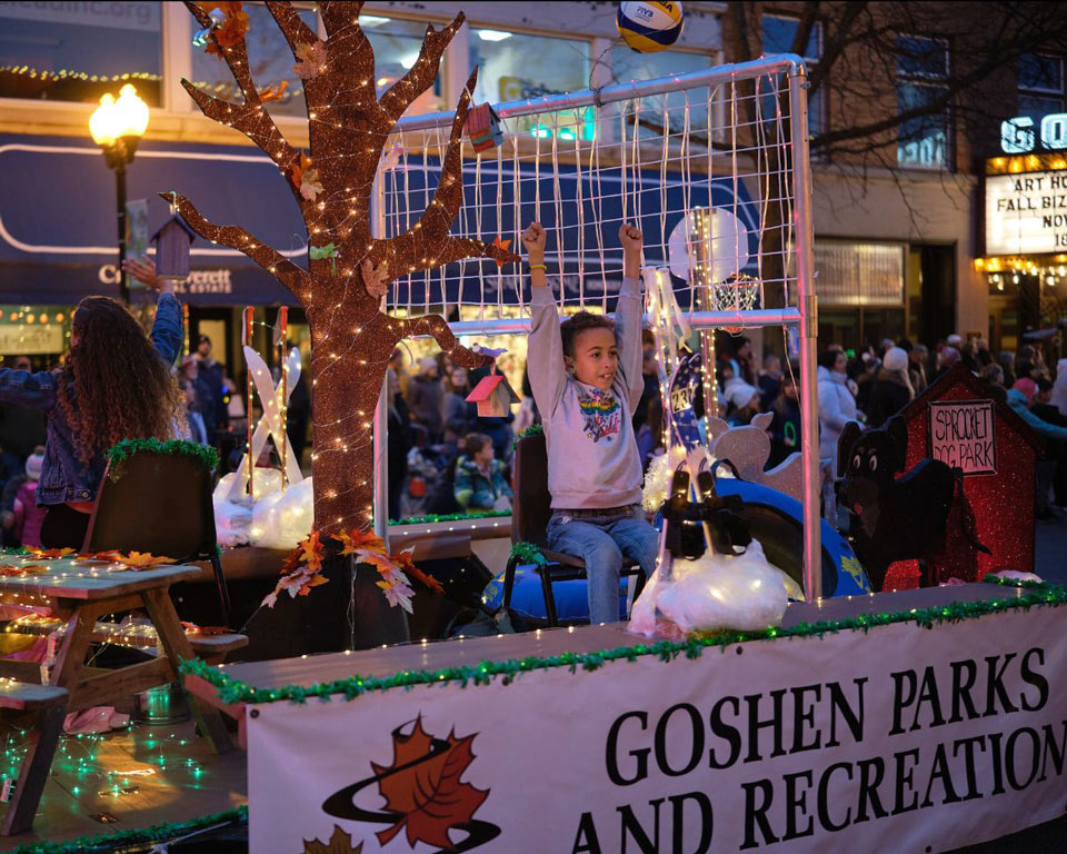 The Goshen Parks float in the parade