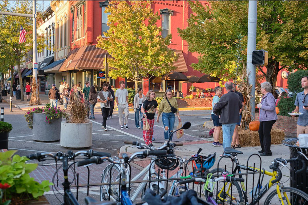 Fall scene at October First Fridays