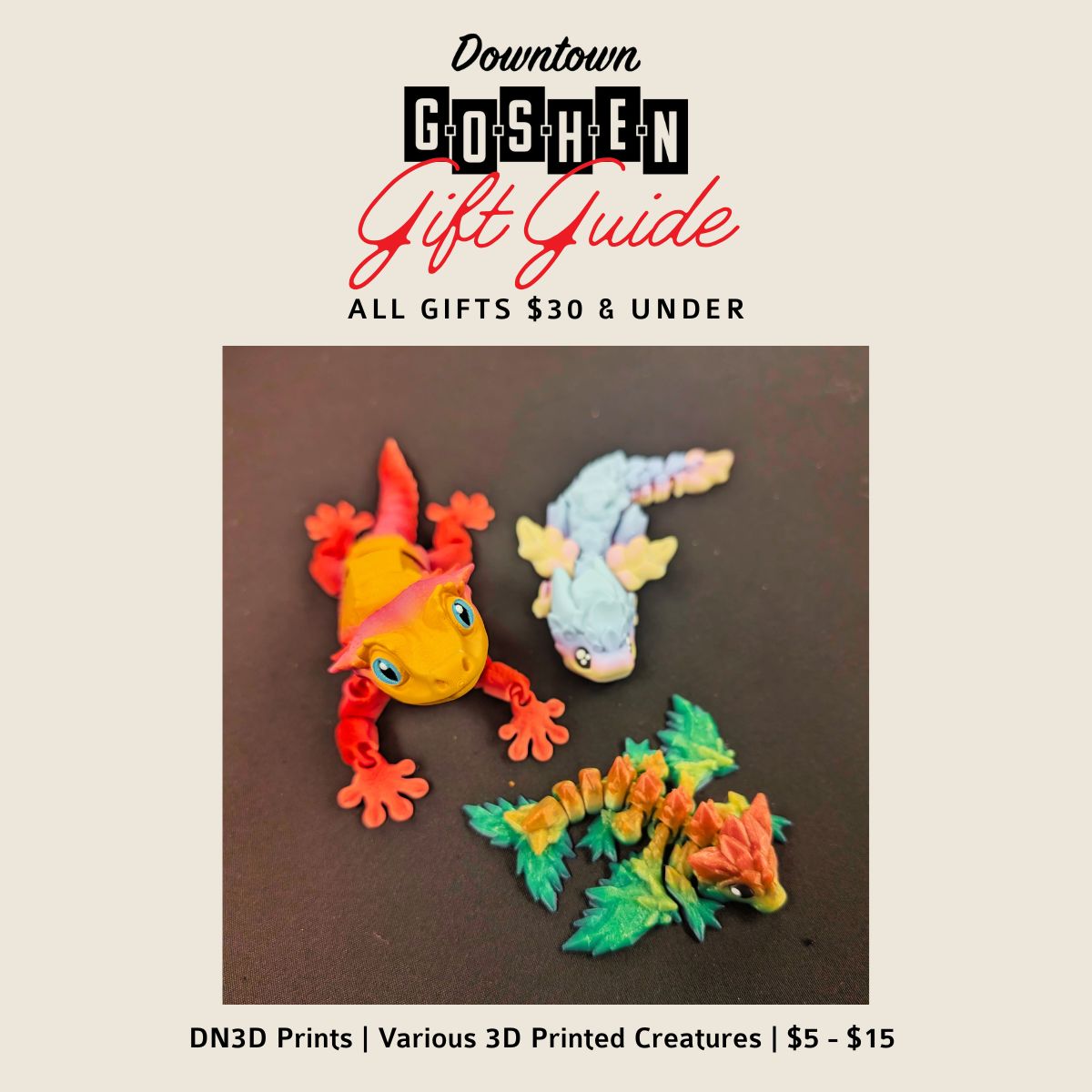 Gifts $30 and Under - DN3D Prints
