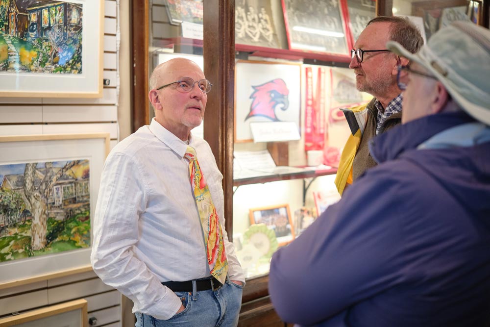 Artist John Blosser at Goshen Historical Museum