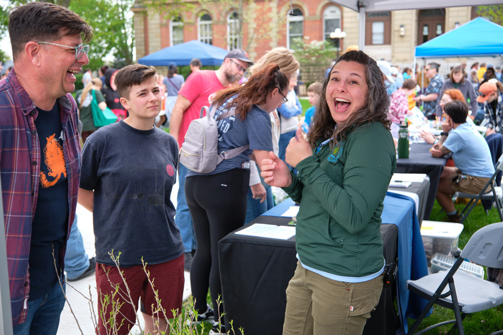 Friends meet at First Fridays