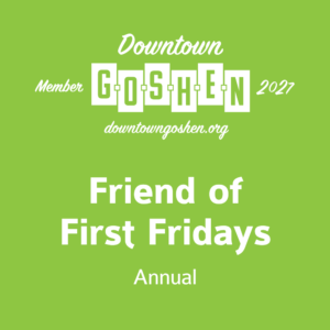 Graphic for monthly membership, Friend of First Fridays level