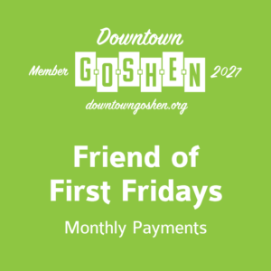 Graphic for monthly membership, Friend of First Fridays level